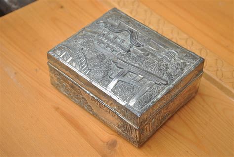 long handled metal trinket box|metallic trinket boxes.